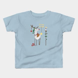 Rudolph the Red-Nosed Reindeer is proud after working at Christmas Kids T-Shirt